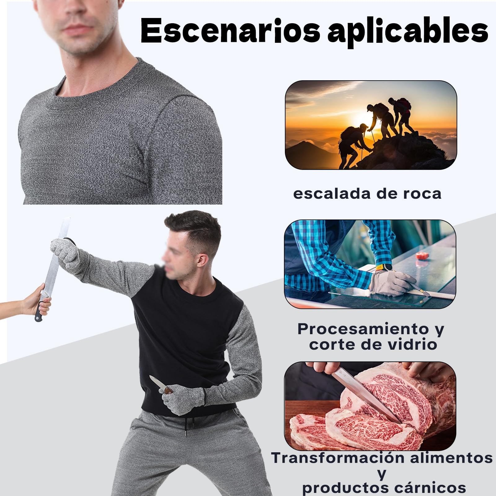 Ropa de corte de protección de nivel 5,camiseta de manga larga a prueba de mordeduras,Resistente al Corte Chaleco,Suministros de Seguridad utilizada for proteger la seguridad personal