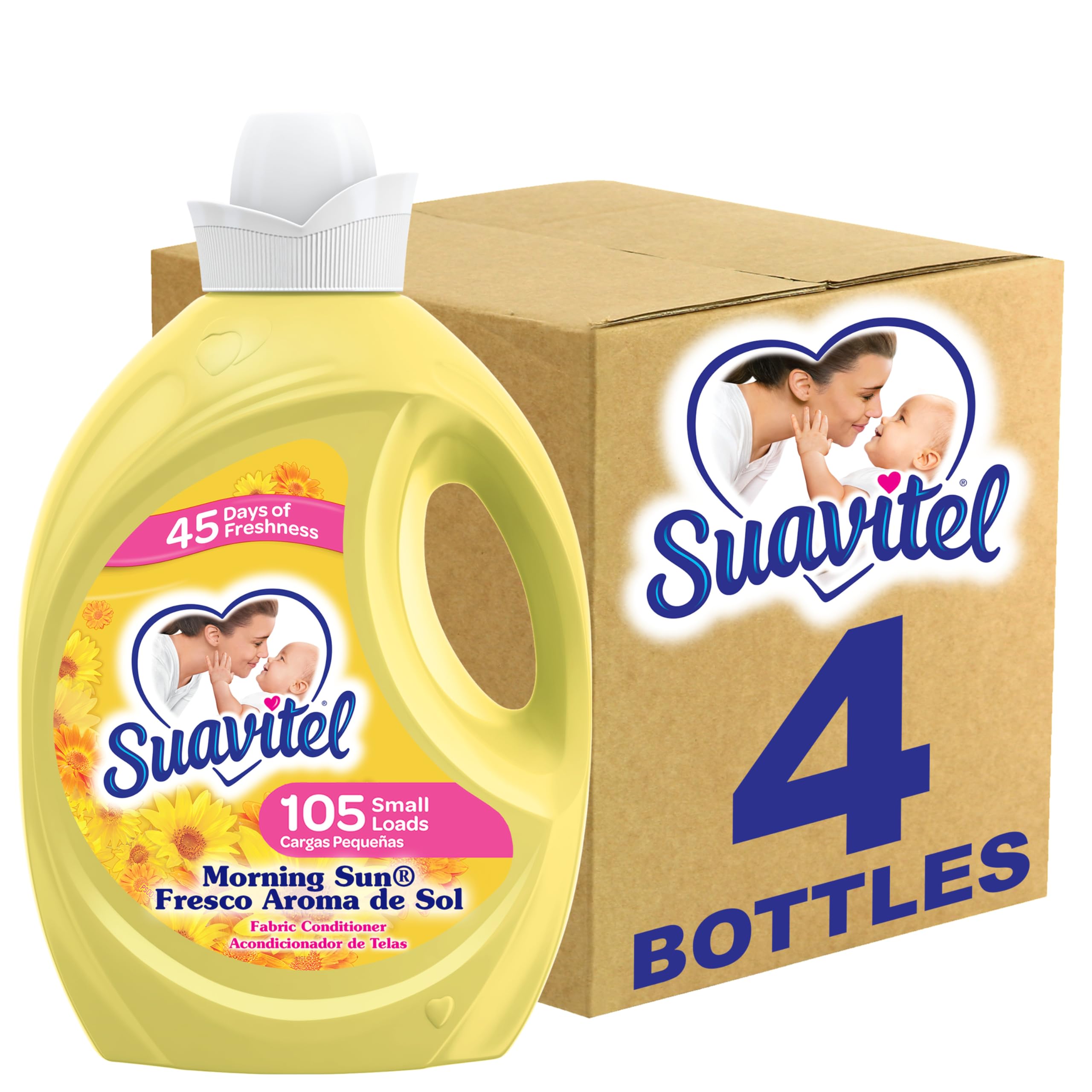 Suavitel Fabric Softener, Morning Sun, 105 oz (Pack of 4)