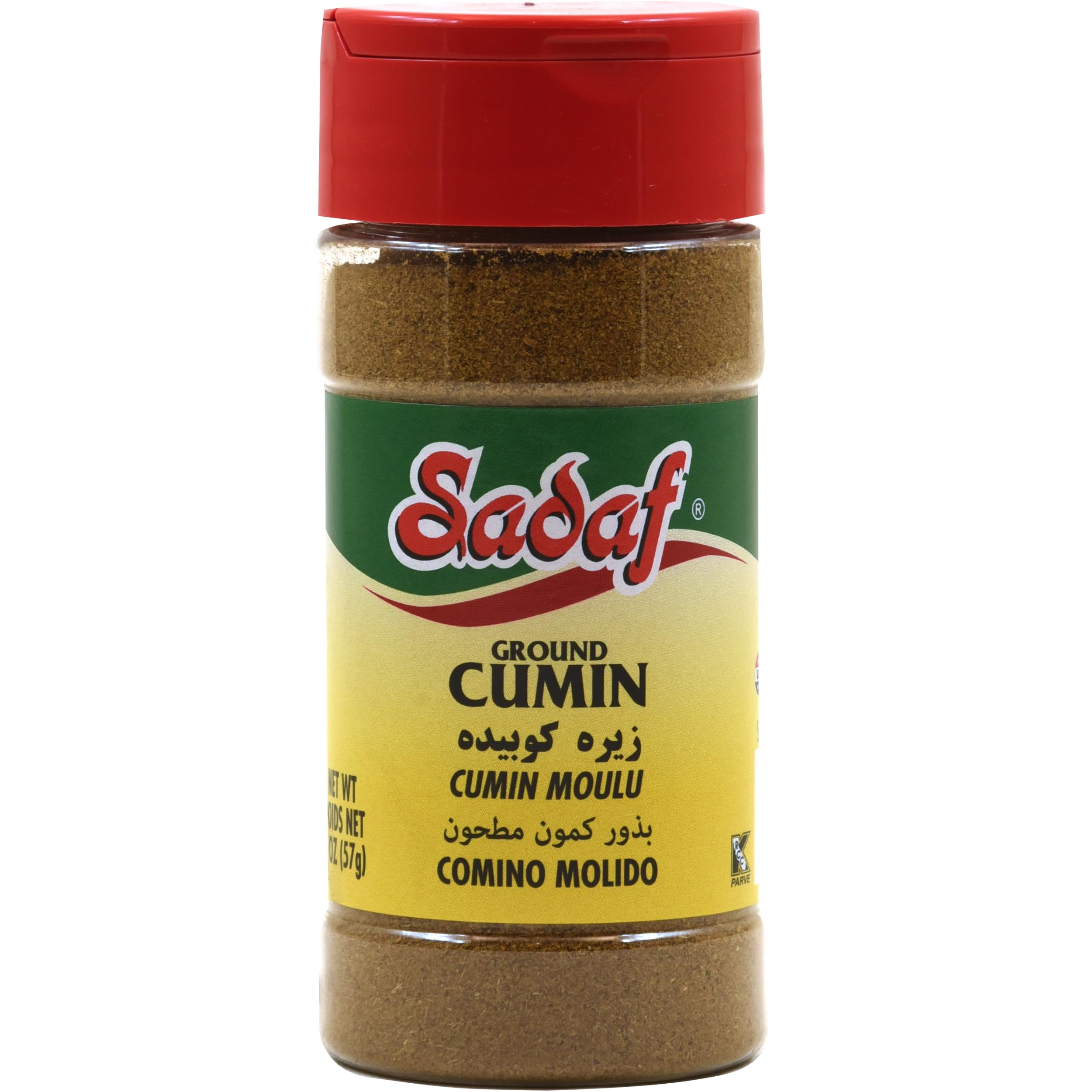 Sadaf Cumin Ground - Cumin Powder for Cooking & Seasoning - Spices & Seasonings - Kosher - 2 oz Bottle with Shaker Top