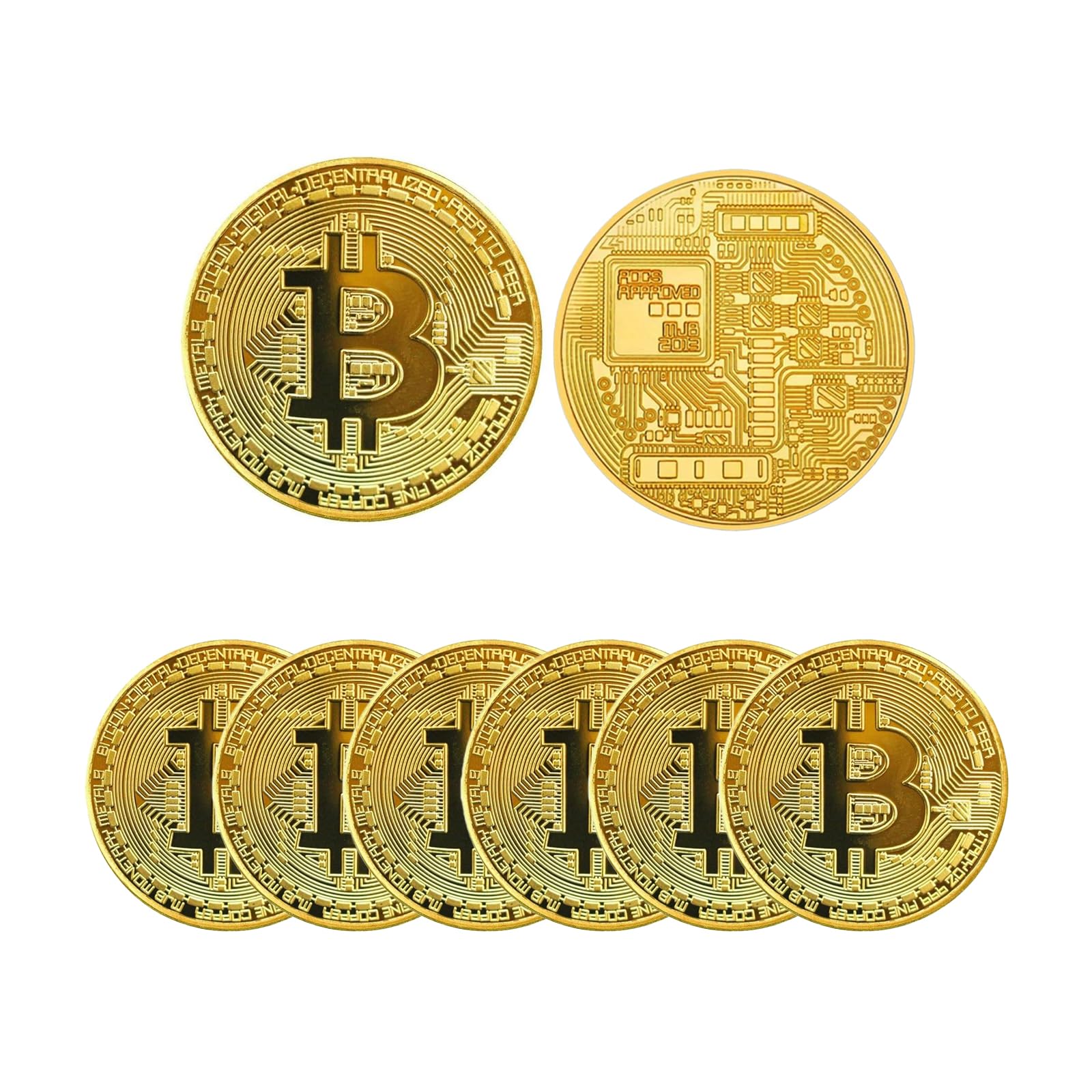 Amazon.com: 6Ps Gold Plated Bitcoin Coin – Physical Cryptocurrency