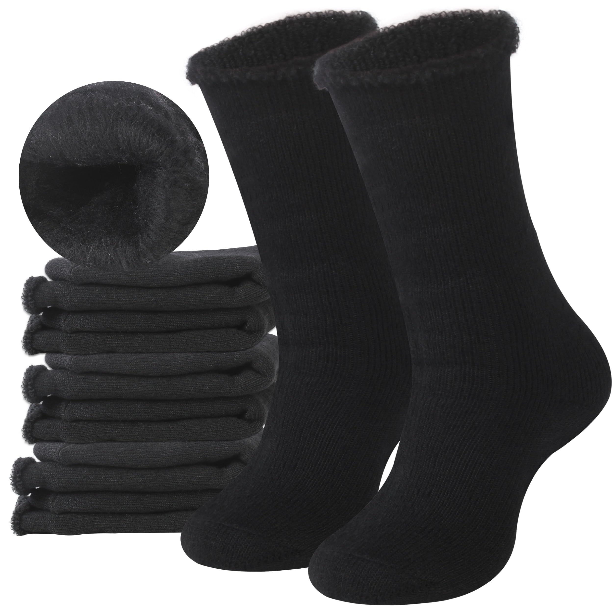 Warm Thermal Socks, Unisex Thick Insulated Heated Winter Heavy Crew Socks-image-11