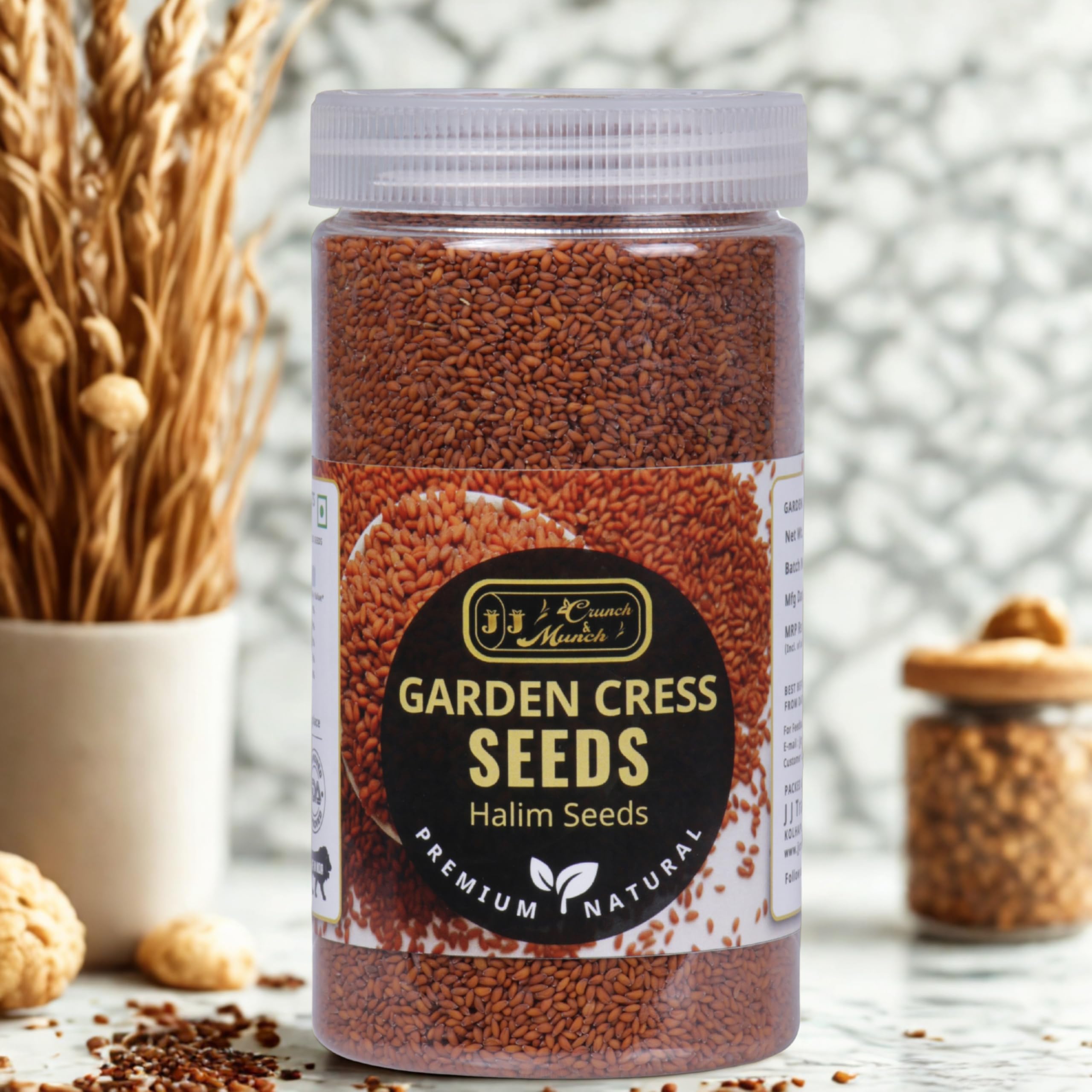 J J crunch N munch Halim Seeds 350g| Aliv Seeds | Garden Cress Seed | Haleem seeds for Hair Growth Eating and Weight management High in Fibre and Omega 3, Asaliya seed 3