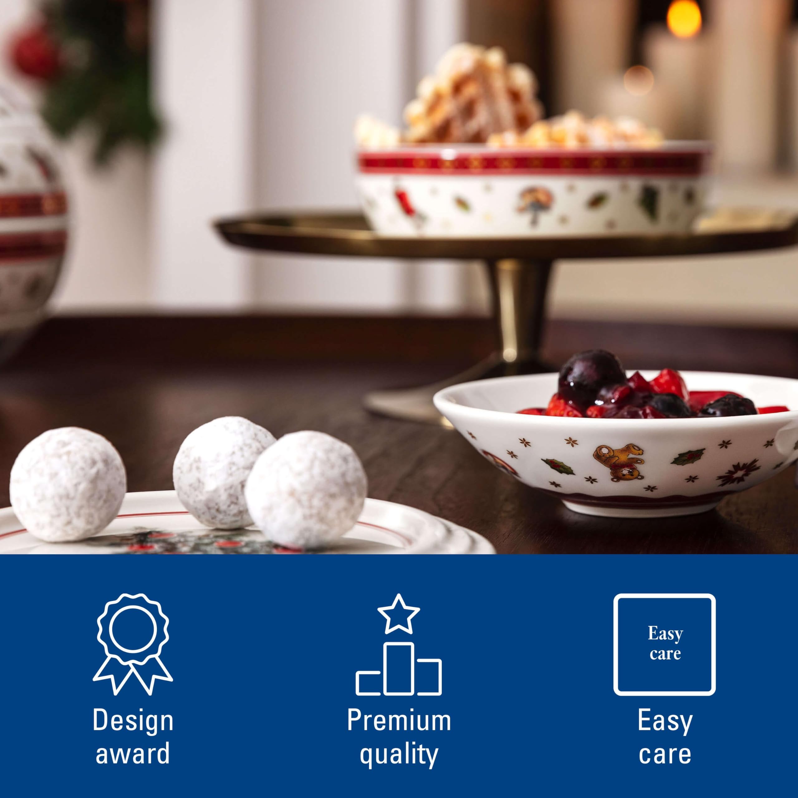 Villeroy & Boch – Toy's Delight La Petite Boule Snacking-Set 5 teilig Rot, Spülmaschinenfest, Geschirrset, Weihnachtsgeschirr Toys, Deko Weihnachten, Premium Porzellan