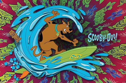 Trends International Scooby-Doo - Póster de pared de surf, 22.375 x 34 pulgadas, versión premium sin marco