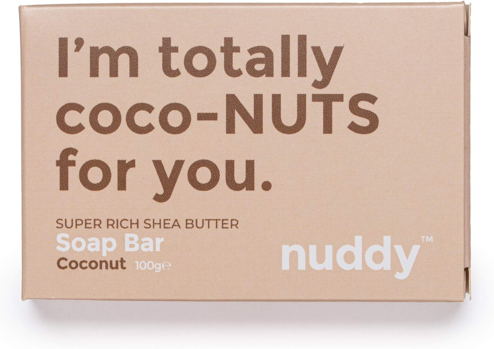 nuddy Soap Bar - Super Rich Shea Butter, Coconut - vegan, triple milled, plastic free (100g)