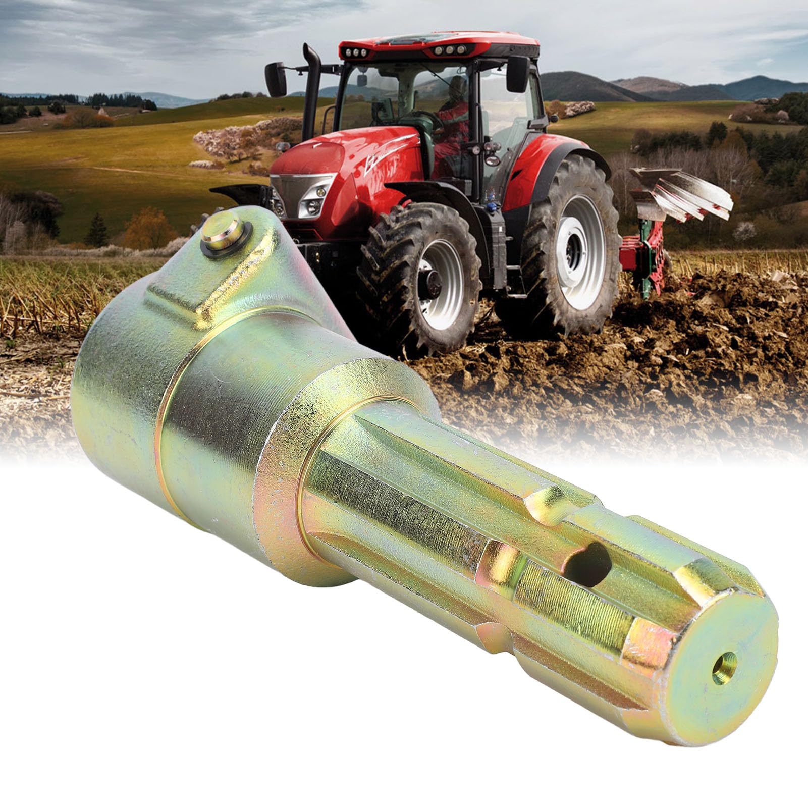 aqxreight Adapter Przedłużacza WOM PA09 1-3/8 Cali 6 Wielowypustów Szybkozamykacz Mocna Konstrukcja Metalowe Przedłużenie Wału Odbioru Mocy Pasuje do Ciągników o Mocy 70 KM