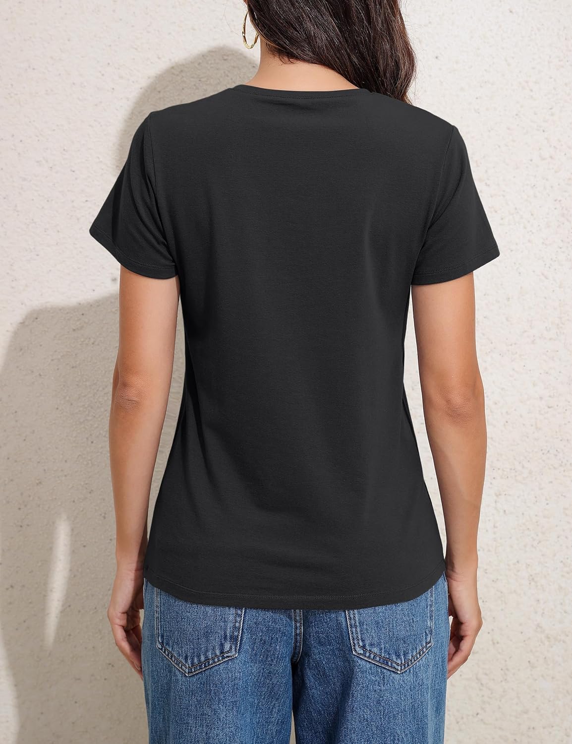 kayamiya Womens Short Sleeve Shirts Loose Fit Basic T-Shirts Summer Casual Tops - Image 5