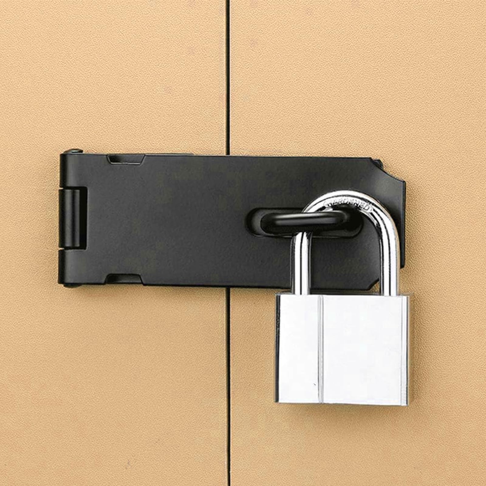 2 Pièces Acier Inoxydable Moraillon, Moraillon Loquet Porte Cadenas, Moraillon Pour Porte, Meubles, Armoire, Tiroir, Placard Jardin, 4 Pouces Cadenas Agrafe Avec Vis, Argent