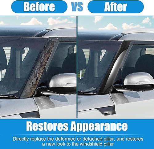 Miniatura 4 de X AUTOHAUX Par de parabrisas A panel de ajuste de pilar para Hyundai Veloster 2012-2017 lado exterior del conductor y pasajero reemplaza 861702V000