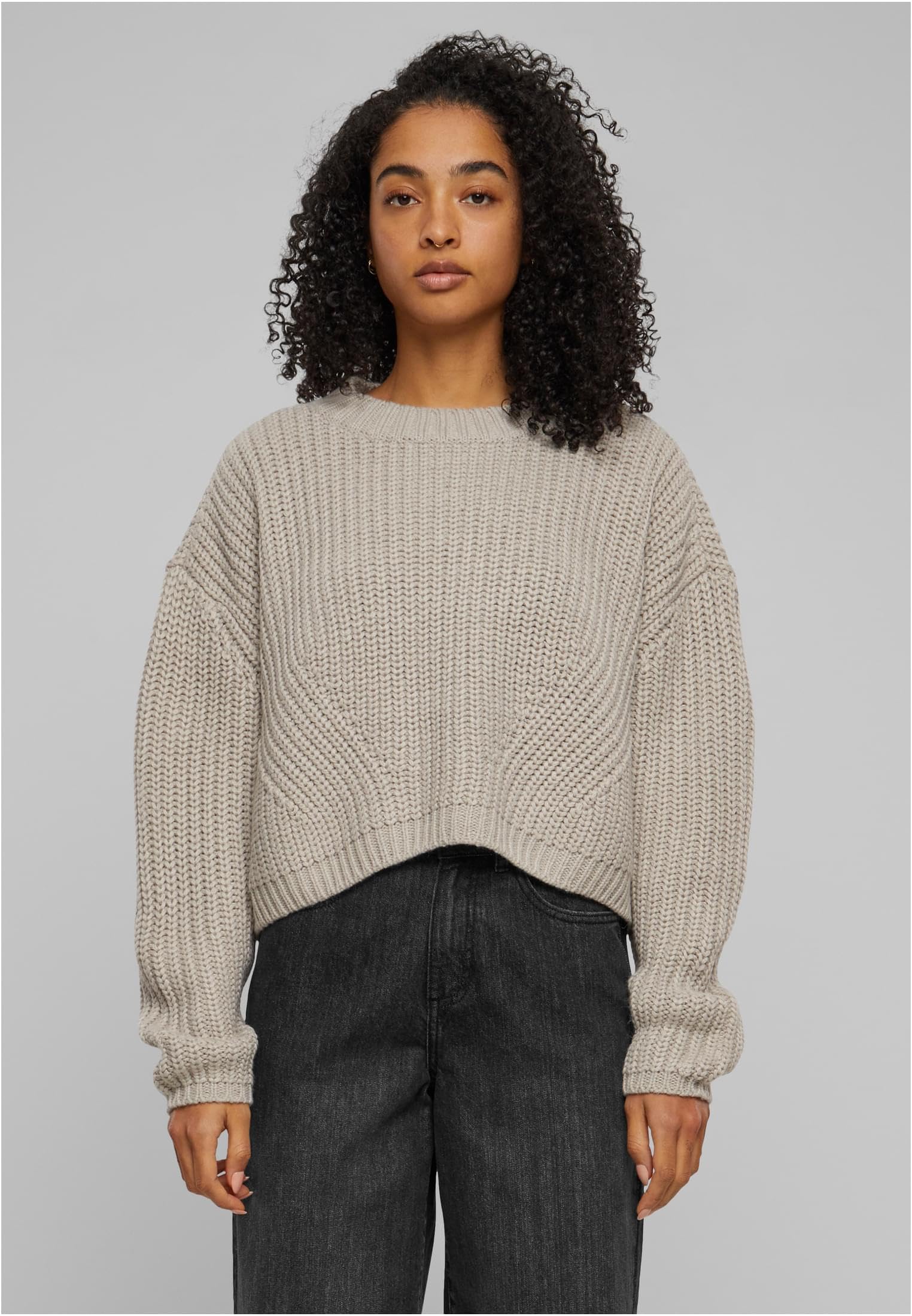 Urban Classics Damski sweter oversize strój dresowy damski, Warmgrey, 4XL