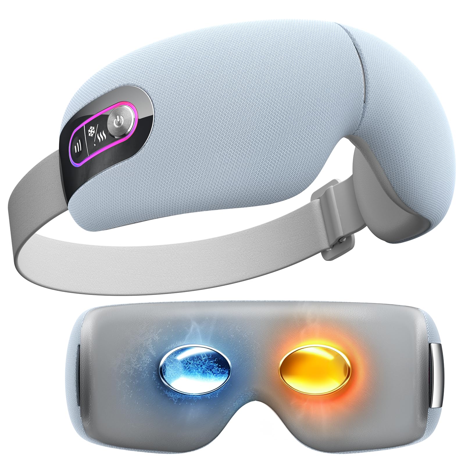 BOB AND BRAD EYEFLOW Eye Massager with Chip Cooling & Heating, FSA Eligible & HSA Heated Eye Mask