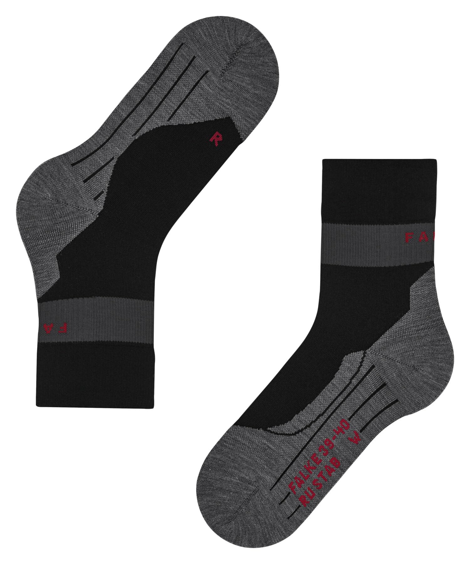 Falke donna RU Compression Stabilizing calzini da corsa supporto della caviglia antivesciche effetto di raffreddamento traspiranti asciugatura rapida sostenibili lyocell filo funzionale 1 paio