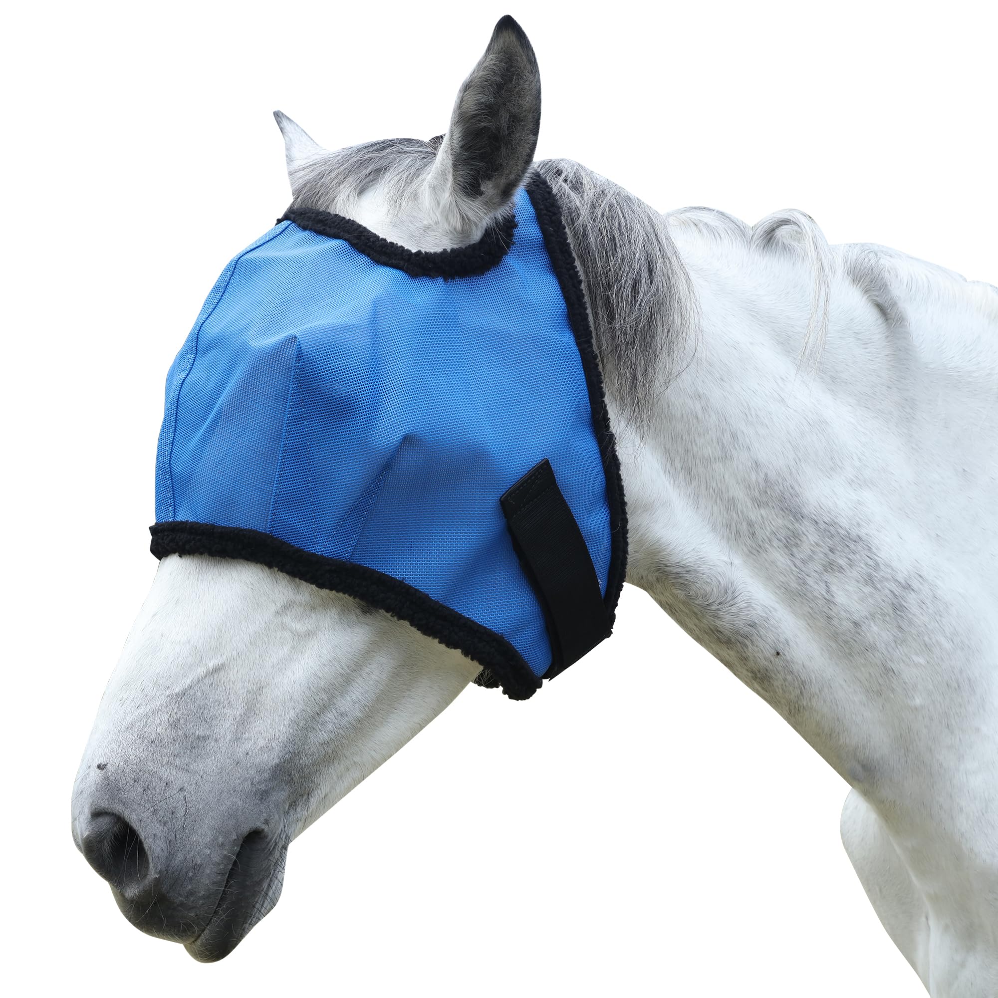 Leberna All Round Mesh Horse Fly Mask UV Protective with Fleece Padded Edging, Durable, Comfortable Fit for All-Day Protection