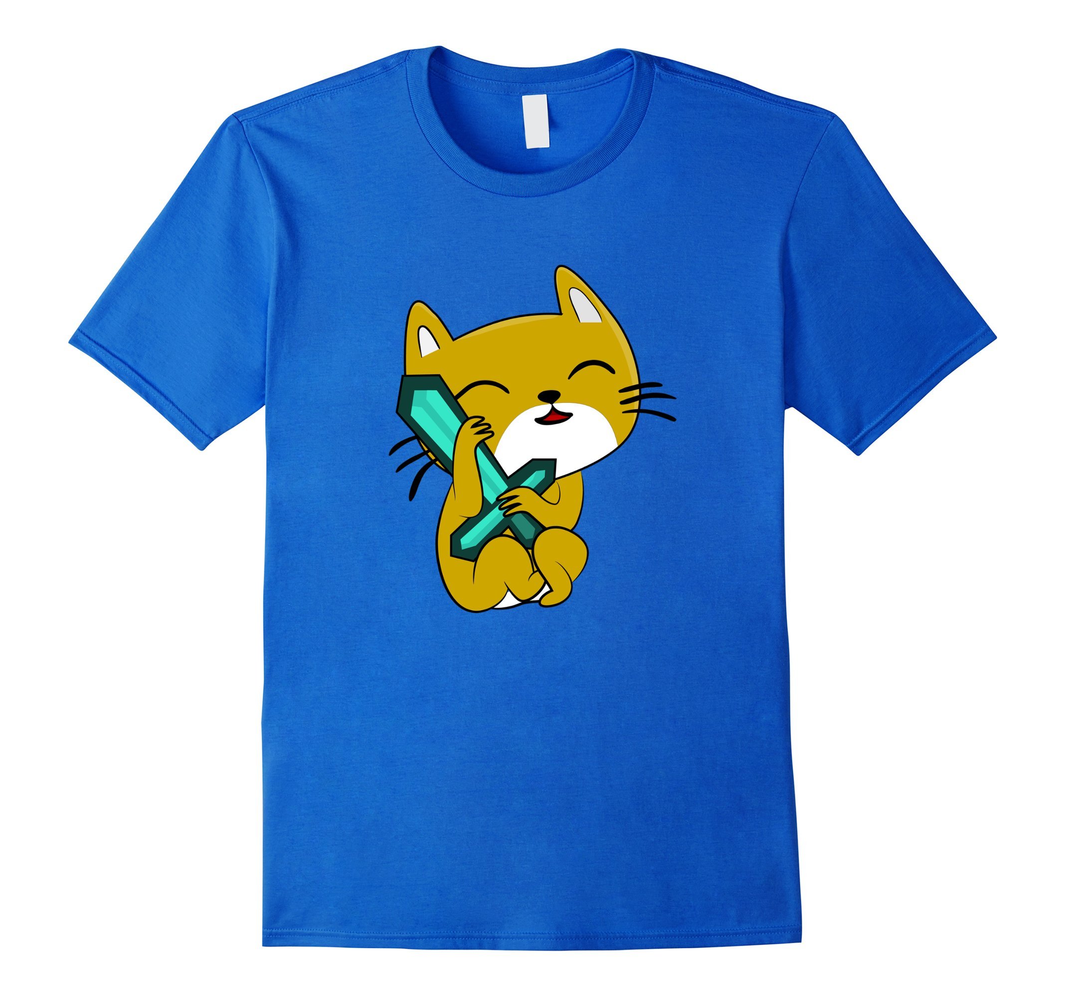 Men's Stampy t-Shirt for Kids & Adults Small Royal Blue