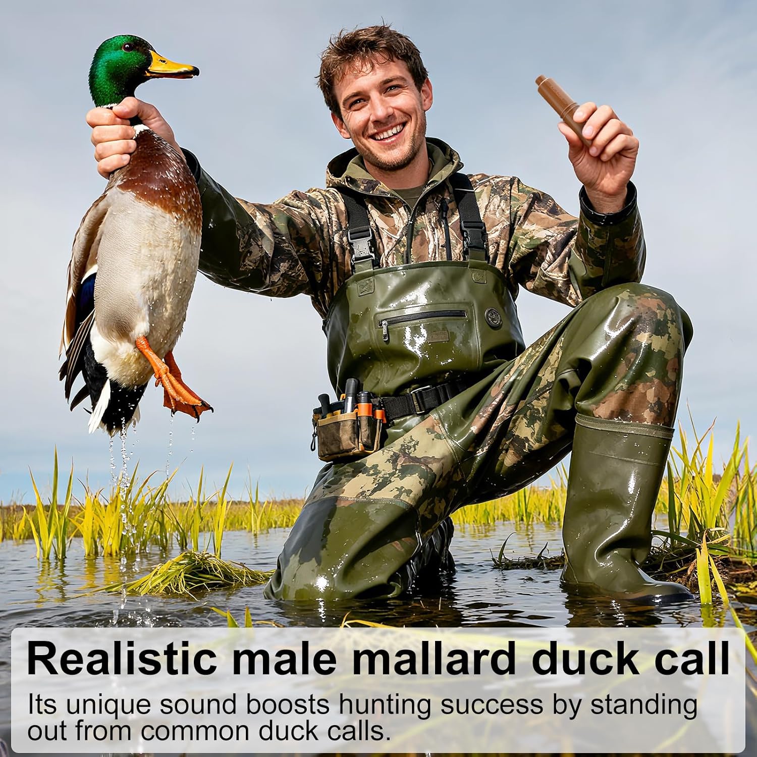 Duck Calls - for Mallards.an Essential Accessory for Duck Hunting,Suitable for Late-Season Hunting,high-Impact Plastic,Easy to Carry and use-Brown - Image 5