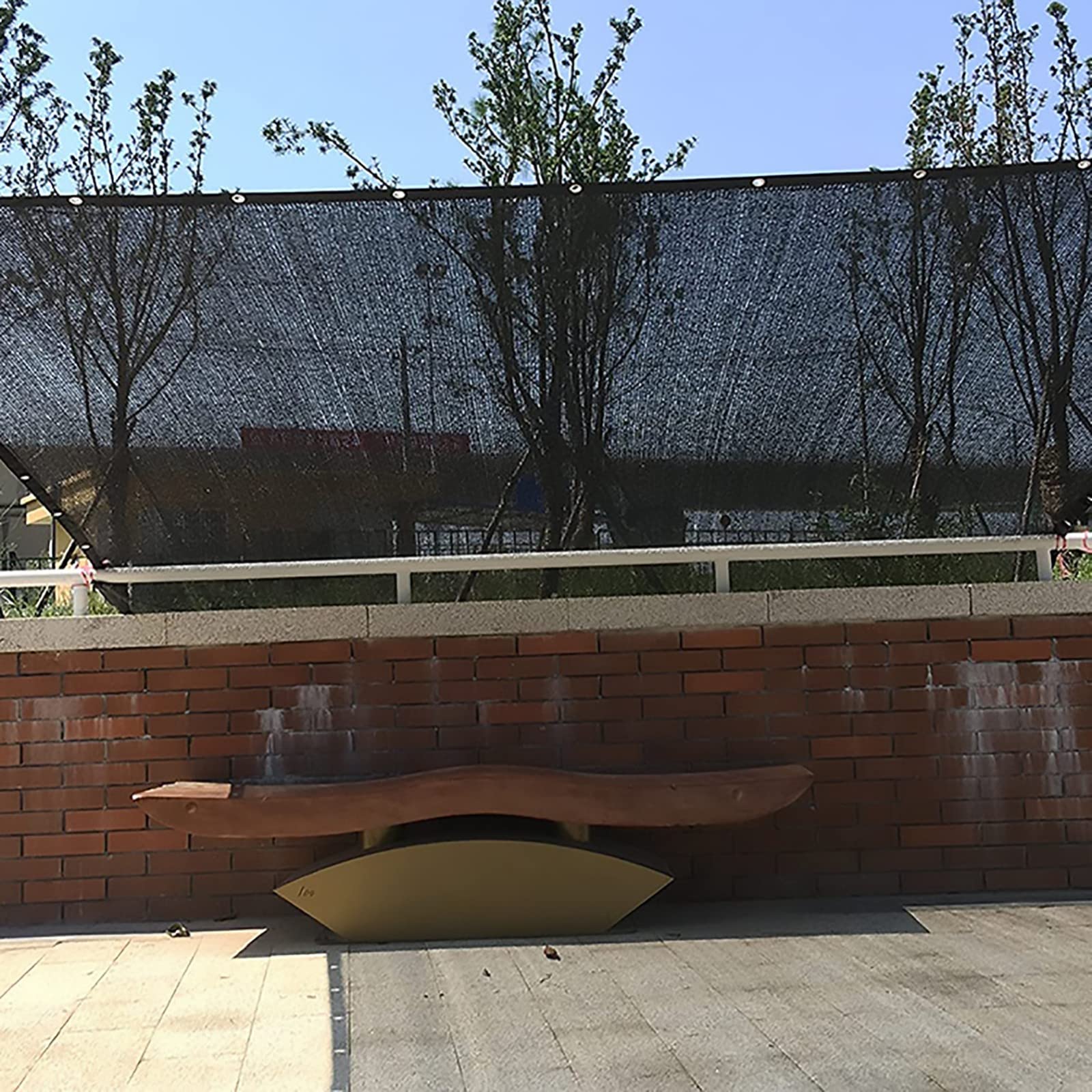 Malla Sombreadora 95% Red Sombra de Malla Solar Sombra Paño Red de Sombra de Privacidad Transpirable para Patio Piscina Jardín, Negra (6×6m(19.68×19.68ft))