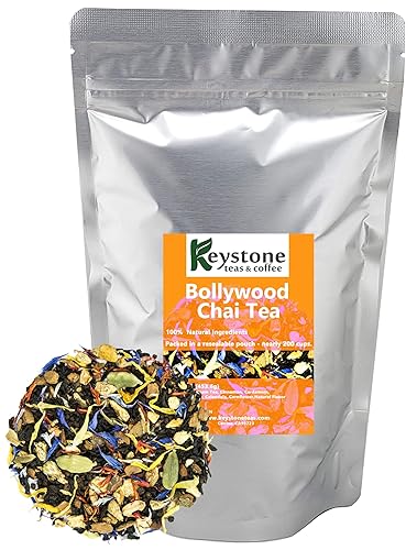 Miniatura 9 de Bollywood Chai - Té de especias mixto 2 onzas (20 tazas) Ingredientes naturalesTé de jengibre y cardamomo- Té de jengibre - Masala chai - Té de