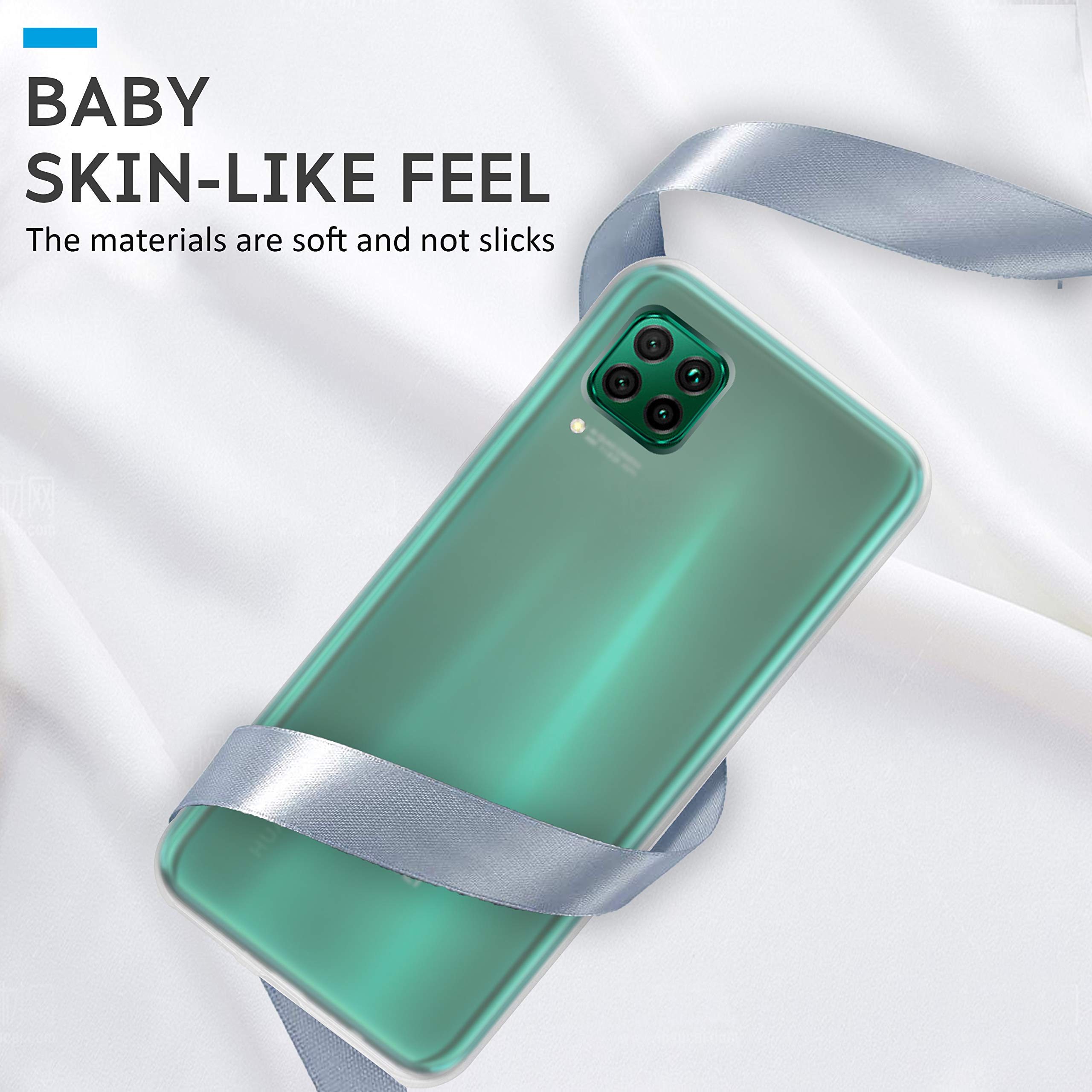 Newtop Cover Compatibile per Huawei P40/Lite/Lite E/PRO, Custodia Morbido TPU Clear Protettiva Gel Silicone Trasparente Slim Sottile Case Posteriore (per P40