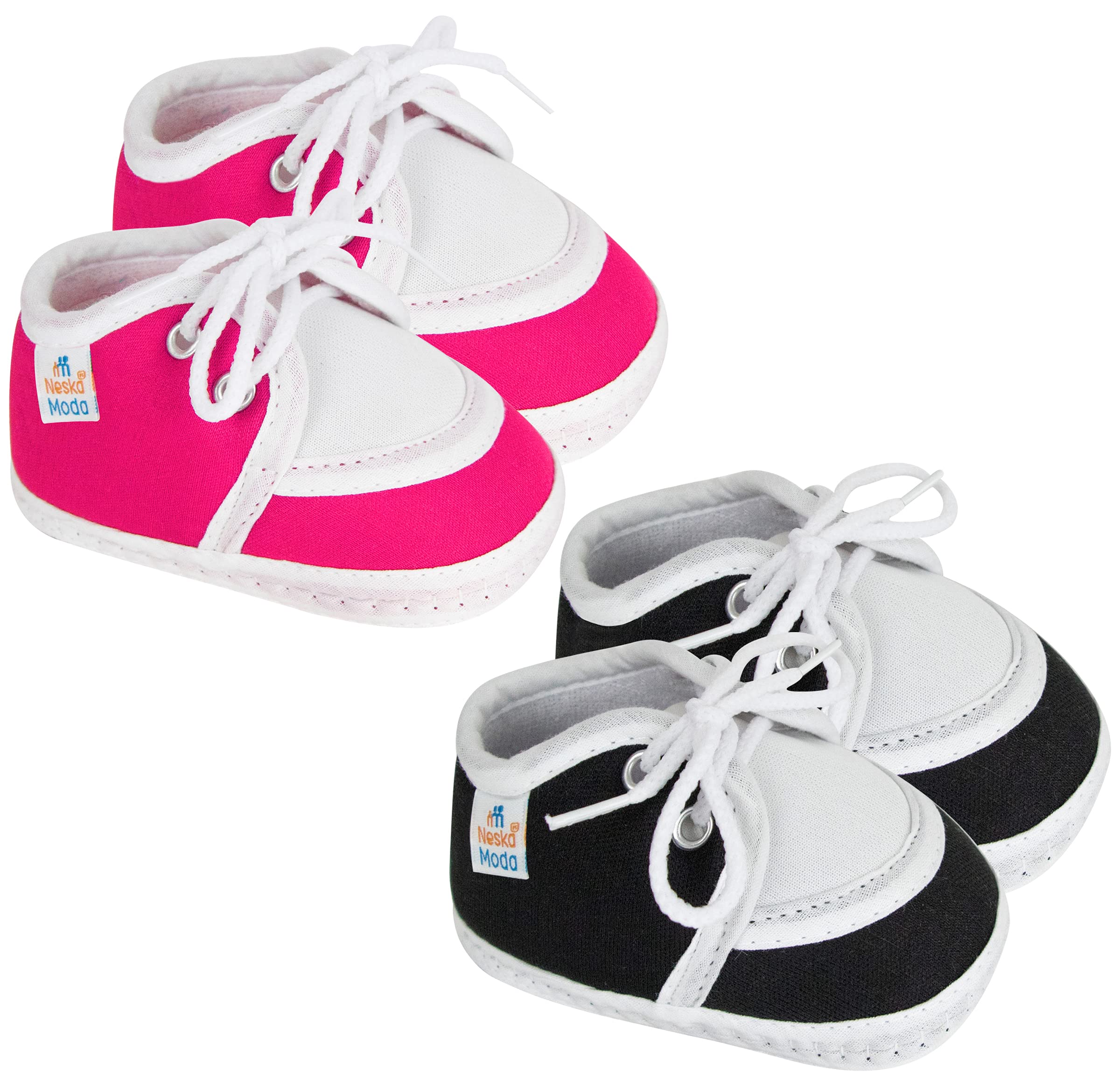 Pack of 2 Unisex Baby Booties (Pink,Black)-image-28