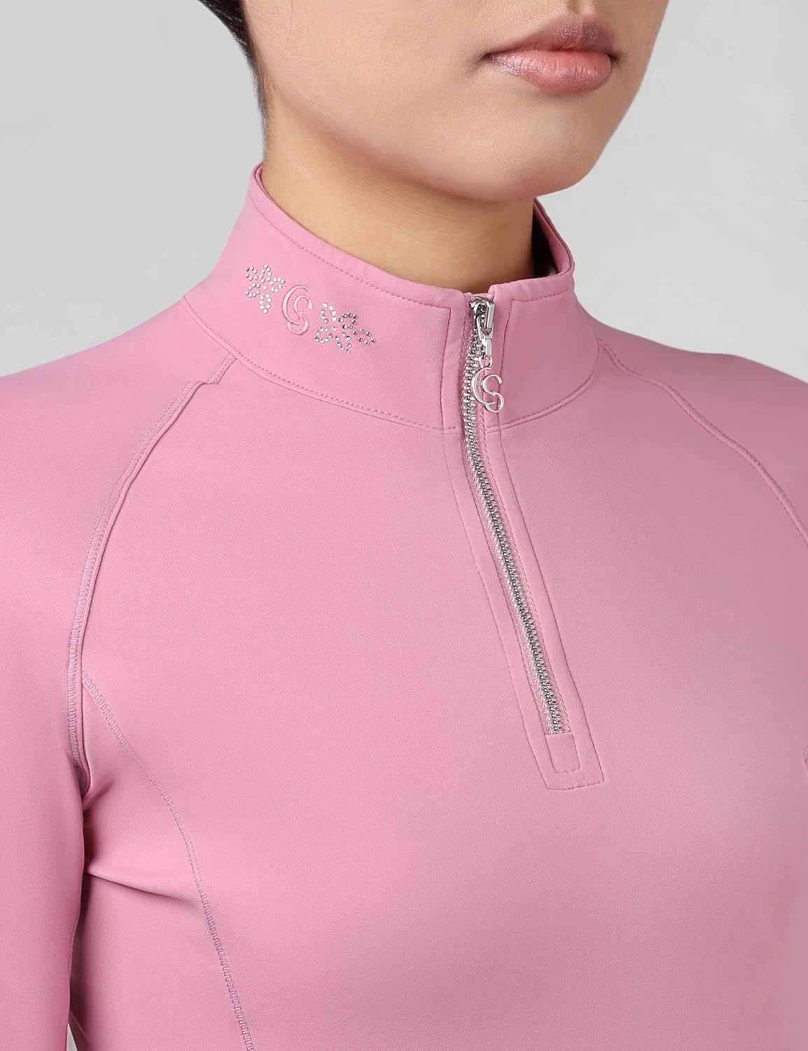 Women Riding Shirt – Equestrian Long Sleeve Training Top for Horseback Riding, Slim Fit Schooling Apparel