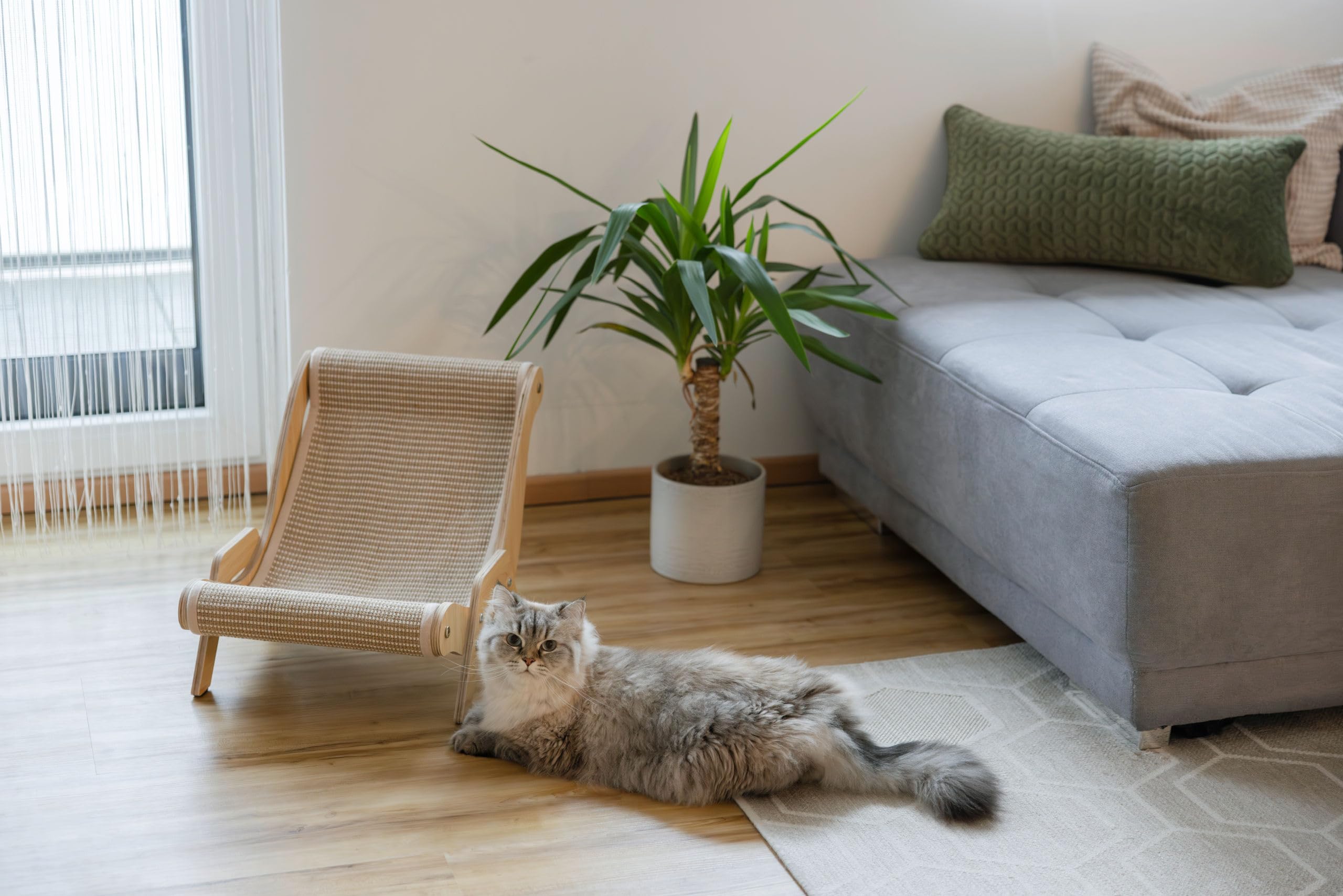 Kerbl Pet Tumbona Sundowner, marrón, 52x37x37 cm, Cama para Gatos, Tumbona para Gatos, Madera, Gatos