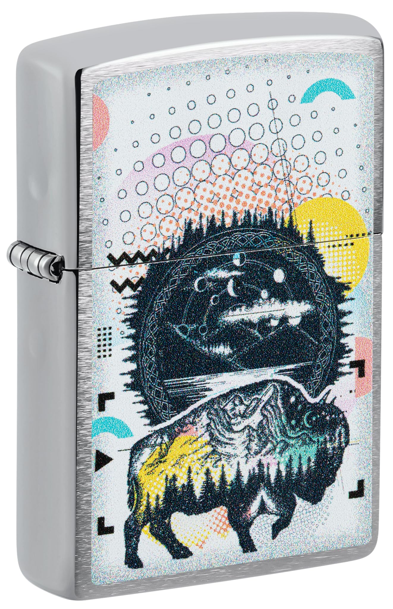 Briquet tempête Zippo bison abstrait avec son coffret cadeau