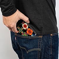 Vista 5 de Buckle-Down Billetera plegable de PU para hombre, fichas de póquer 1, multicolor, 4.0" x 3.5", Varios