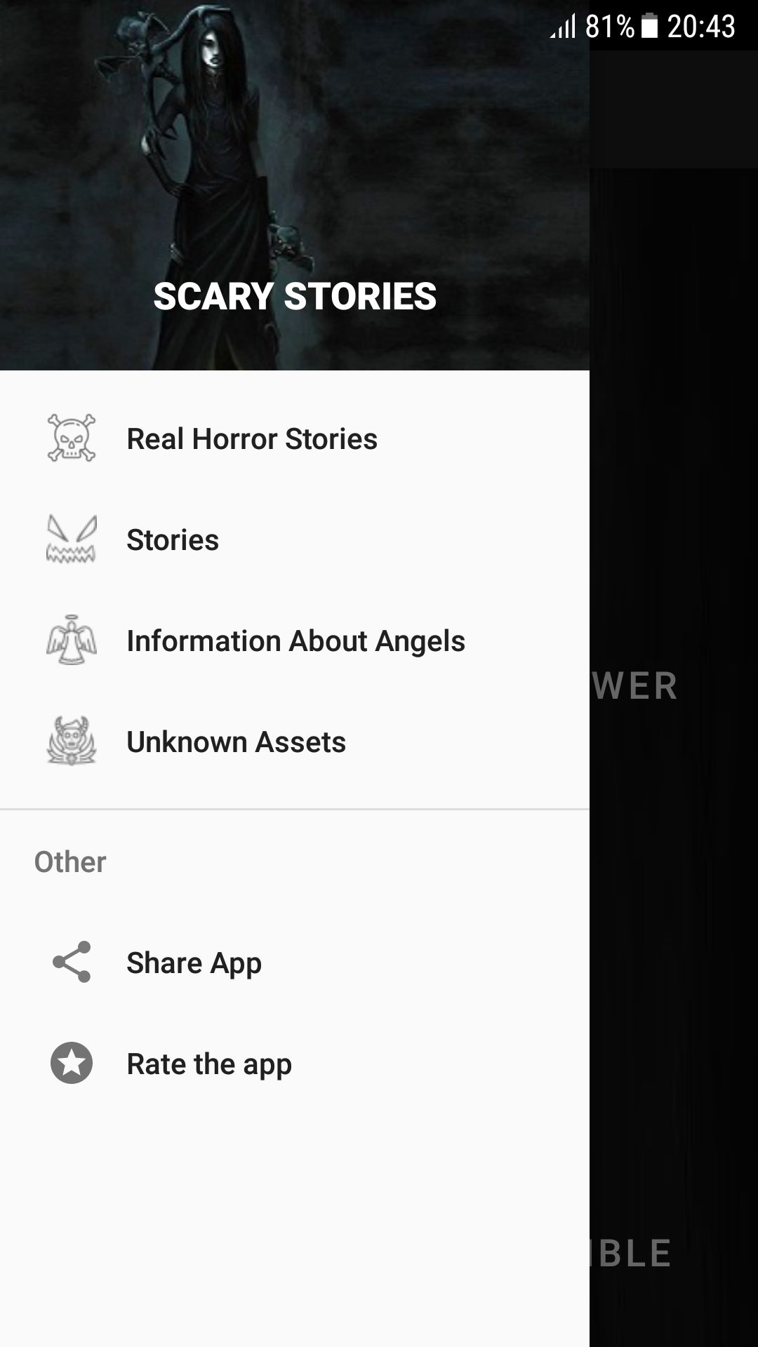 Scary Stories App on Amazon Appstore