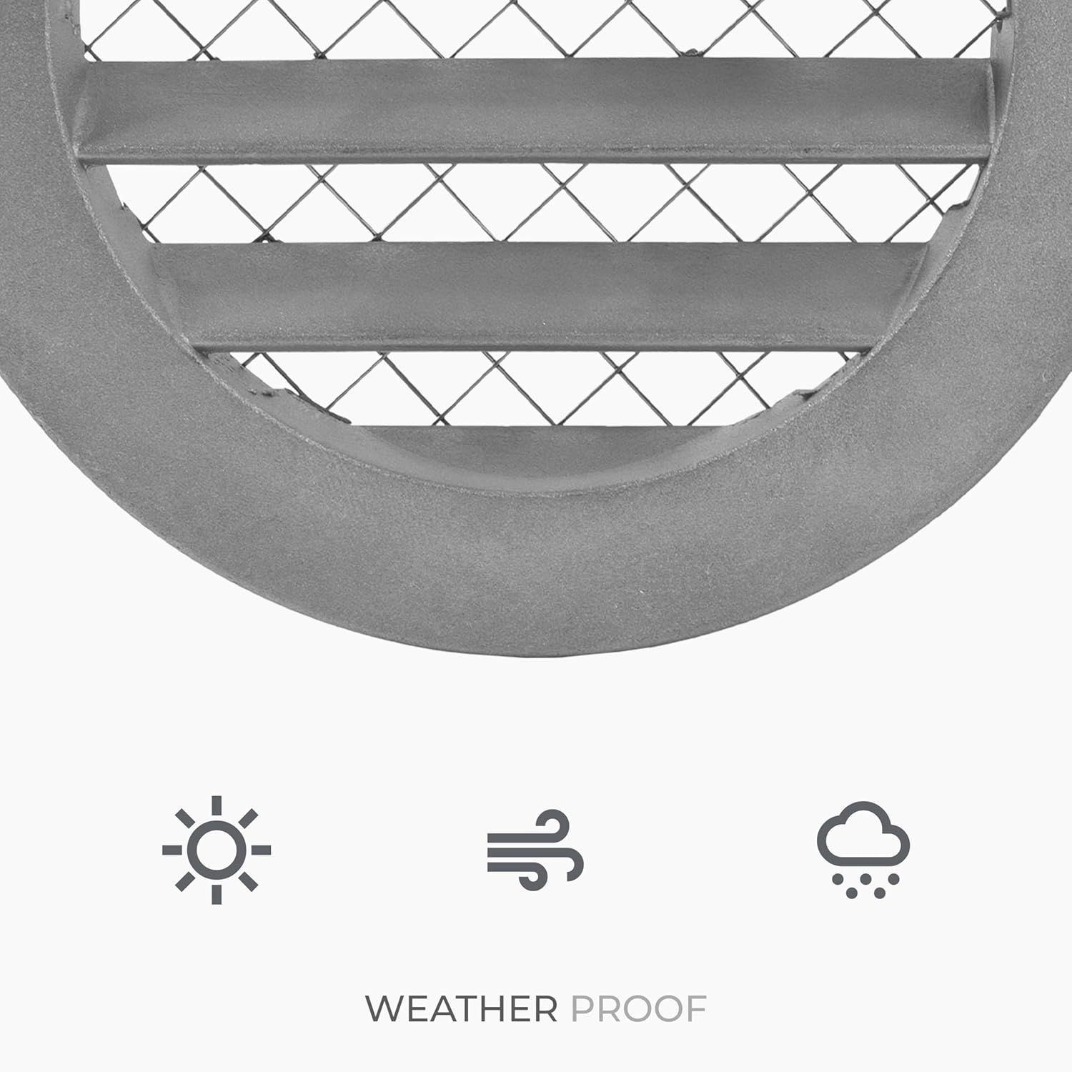 10" Inch Round Aluminum Vent Cover - Air Vent Louver - Soffit Exhaust Vent - Built-in Aluminum Screen - Grill Cover/Dryer Vent Cover for House, Kitchen, Bathroom, Garage, Attic Ventilation