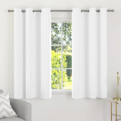 Encasa - Cortinas térmicas opacas para ventana con 2 fundas de almohada, cortinas de oscurecimiento de habitación con ojales para dormitorio y sala