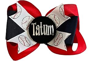 Handcrafted, Personalized Hair Decoration: Baseball Bow Clip or Ponytail Holder