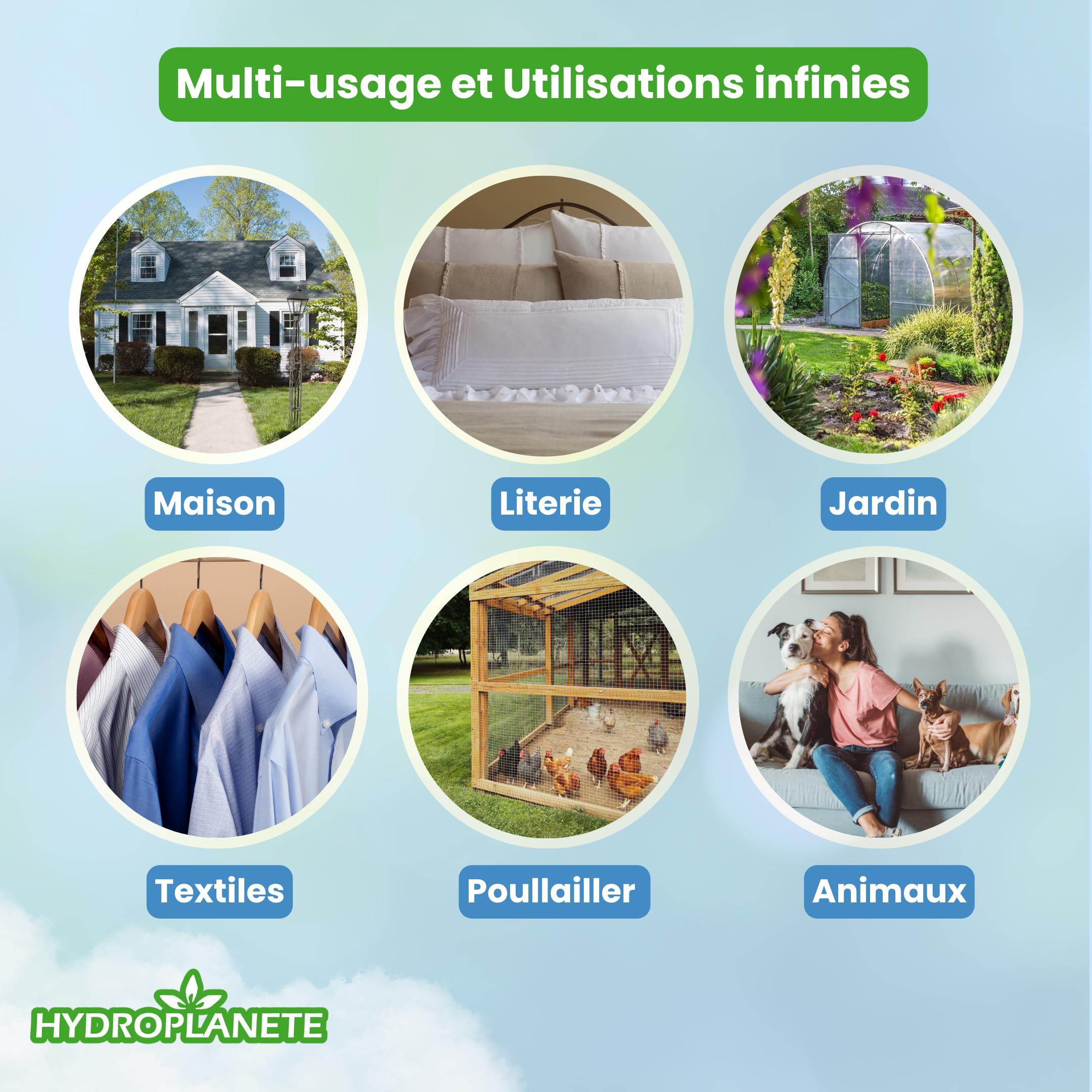 HYDROPLANETE Terre de Diatomée Grise 3 kg Multi-Usages | Poudre Alimentaire et Hygiène Animale | Sans Additifs et 100% Naturel | Fabriqué en France | Disponible de 350g à 25kg | Hydroplanete