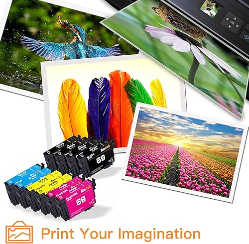 Miniatura 6 de Run Star Cartucho de tinta remanufacturado 69 de repuesto para Epson 69 T069 uso para impresoras Epson Workforce 30 610 615 1100 1300 Stylus C120