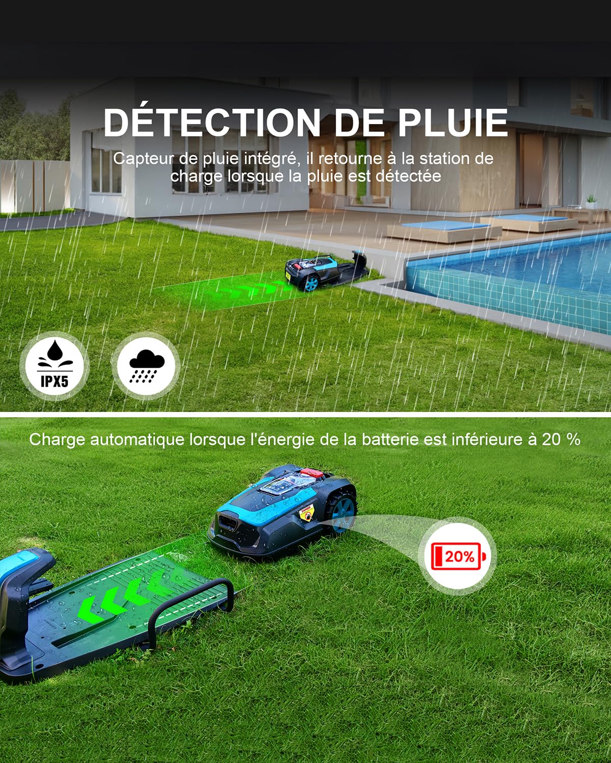 LEADZM Robot Tondeuse de 1200 m2 — vue 3