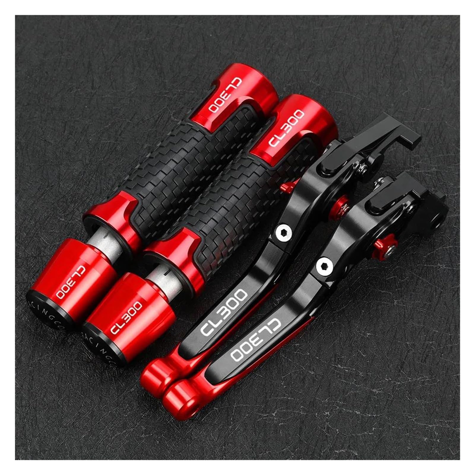 Uchwyty Dla Motocykla H&ONDA CL300 CL 300 Uchwyty Dźwigni Hamulca Sprzęgła, Uchwyty Kierownicy, Końcówki Uchwytów(Red3)