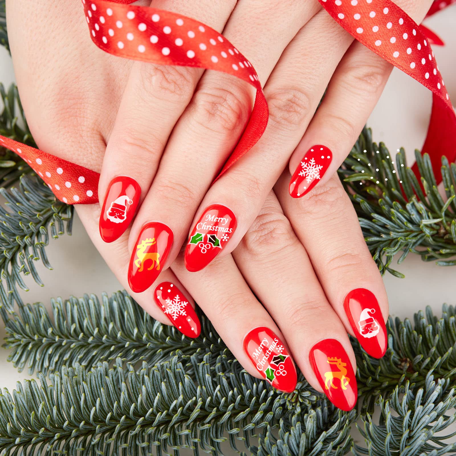 Stickers Nail Art Noël – Père Noël, Sapins, Flocons… Pour Ongles Festifs !