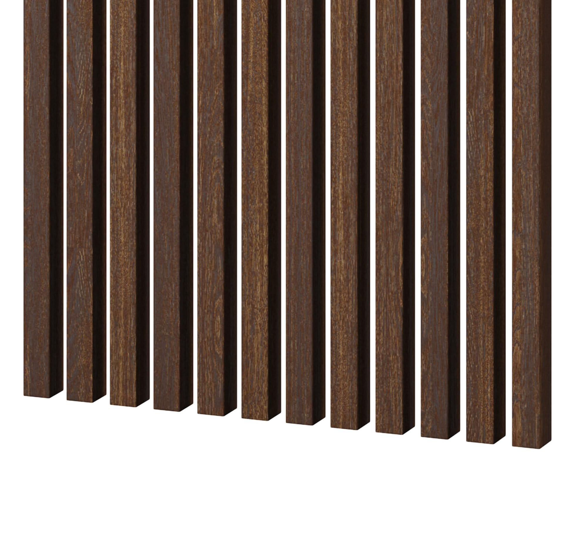 12 Stück Holzstruktur Wandpaneele 240 x 3 cm, Walnuss, Wanddeko Lamellen aus MDF, Wandverkleidung, Paneele Wand Wohnzimmer, Holzpaneele für Wand & Decke