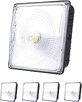 Vista 7 de PARMIDA - Luz LED para toldo, 70 W, regulable, 110-277 VAC, IP65 impermeable, certificación ETL, 5000K, 9.6 x 9.6 pulgadas, gasolinera, iluminación