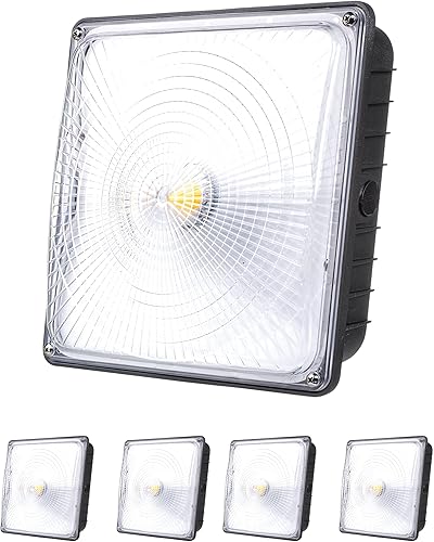 Miniatura 7 de PARMIDA - Luz LED para toldo, 70 W, regulable, 110-277 VAC, IP65 impermeable, certificación ETL, 5000K, 9.6 x 9.6 pulgadas, gasolinera, iluminación