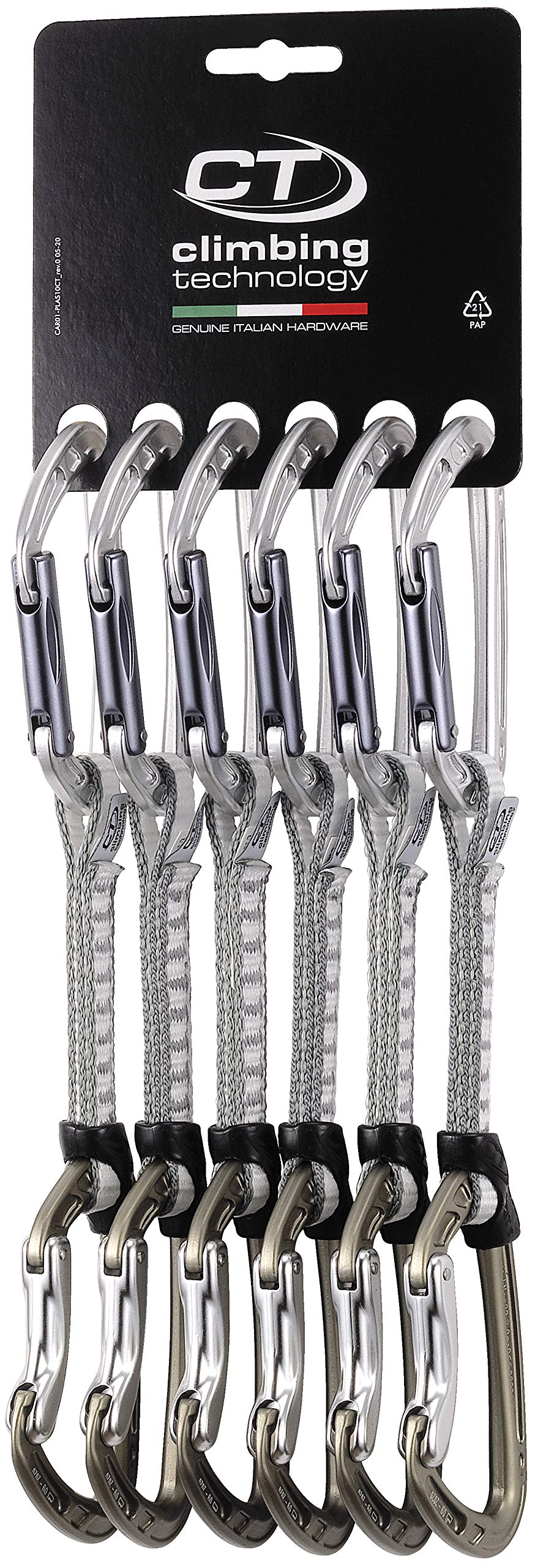 Climbing Technology 2E687FLC0RCTXXP Aerial PRO Set DY HC Rinvio, Confezione da 6 Pezzi, Argento/Marrone