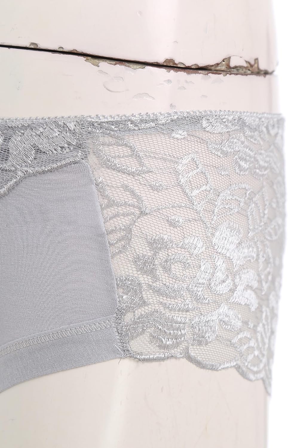 ranrann Women Underwear Low Waist Faux Pearl Band On Crotch For Stimulating And Massaging