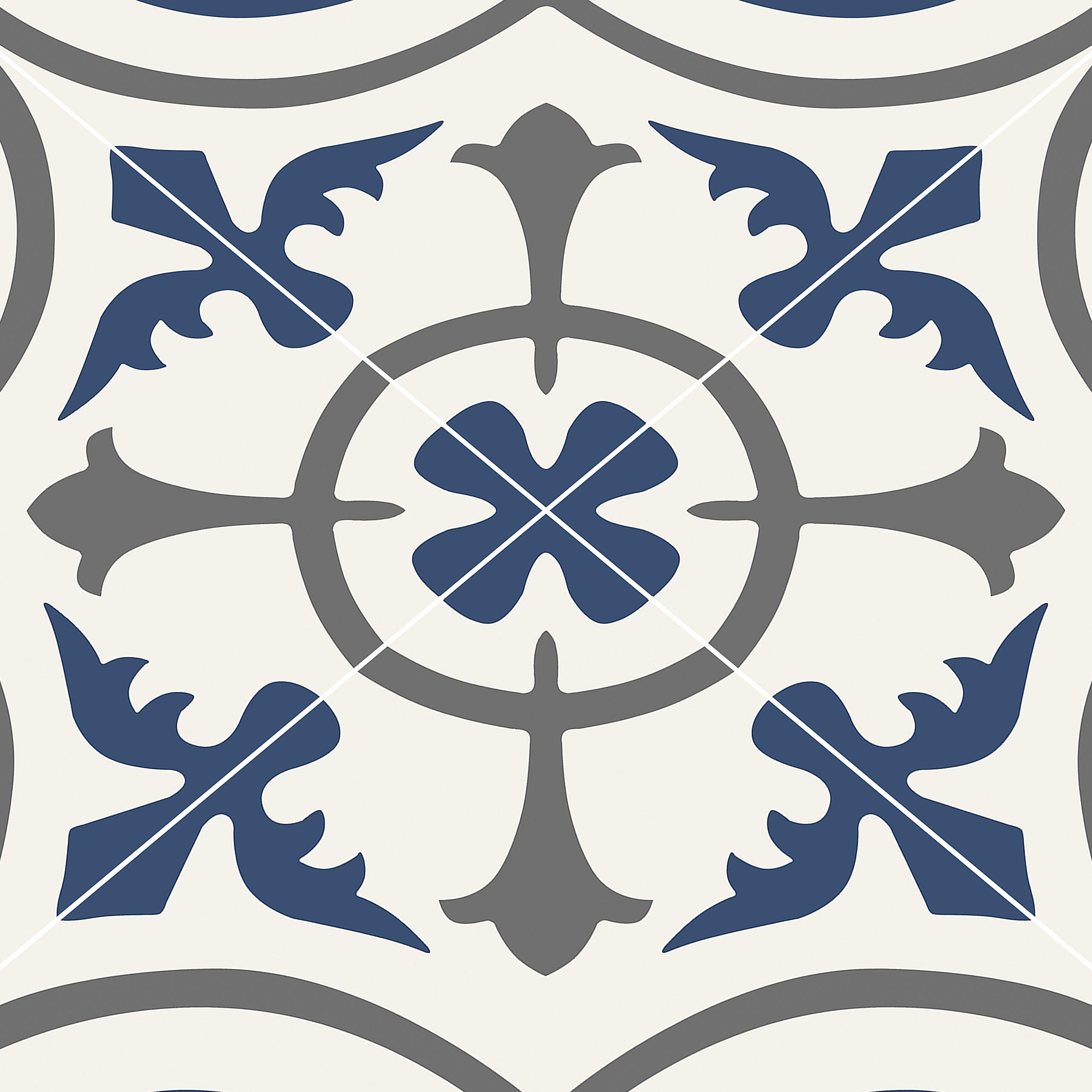 MS International Zenzibar Encaustic 8 in. x 8 in. Matte Porcelain Wall Tile for Bathroom, Floor Tile and Kitchen Backsplash