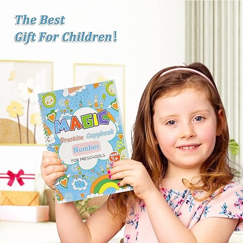 Miniatura 6 de 4 cuadernos de práctica mágica para niños, libro de práctica de escritura a mano ranurada, libro de práctica de escritura reutilizable para niños,