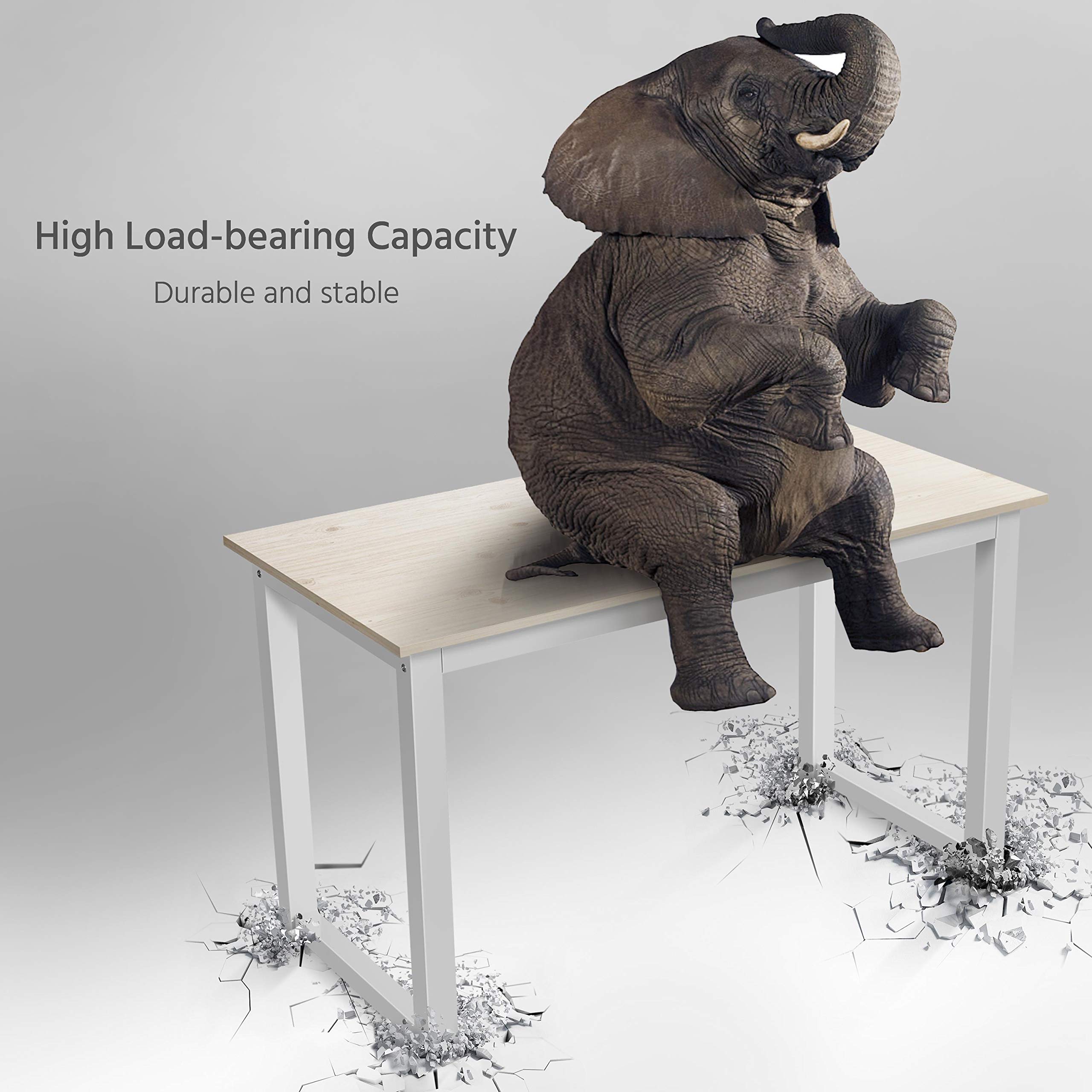 Yaheetech Modern Computer Desk White 47, Modern Computer Desk Simple PC