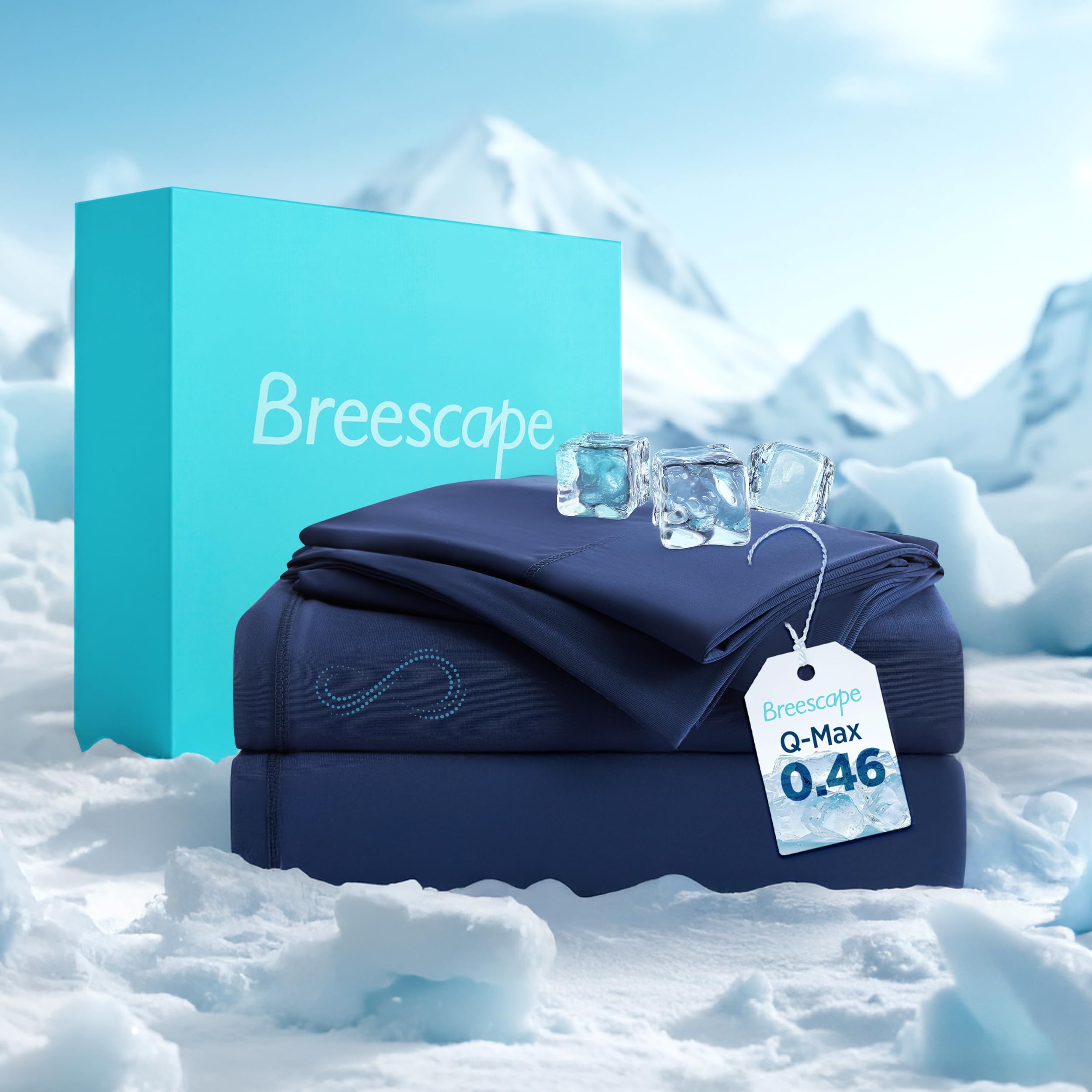Breescape Cooling Sheets Queen Size - BlendTek Dry Cool Technology Cooling Bed Sheets for Hot Sleepers and Night