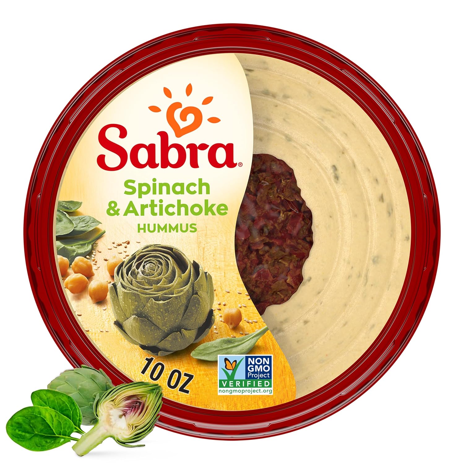Sabra Spinach and Artichoke Hummus: Gluten-Free Dip for Dipping, Snacking and Sharing