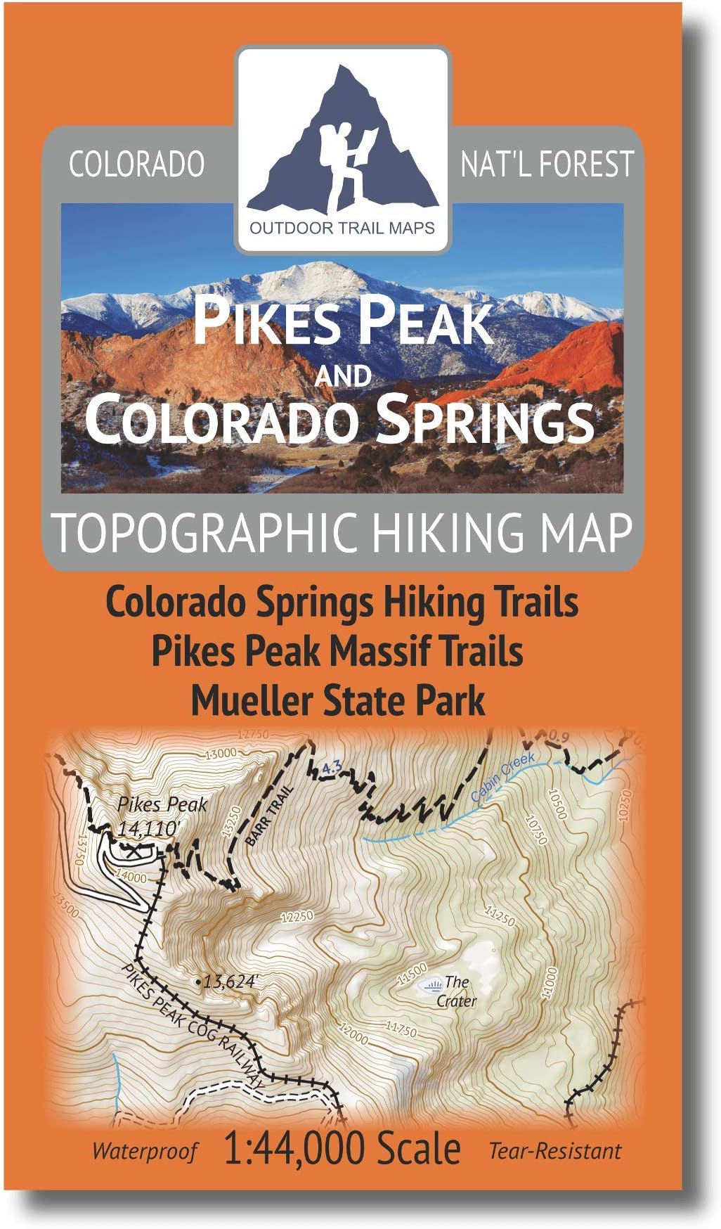 Outdoor Trail MapsPikes Peak and Colorado Springs - Topographic Hiking Map (2020)