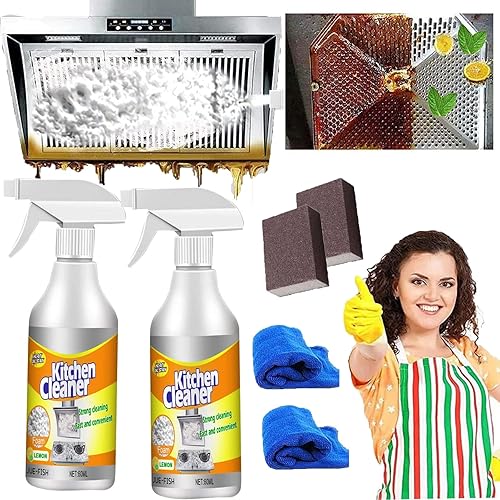 Clean Sweep - Limpiador de cocina, limpiador de cocina, limpiador de burbujas, aerosol de limpieza multiusos, limpiador de ollas y sartenes de