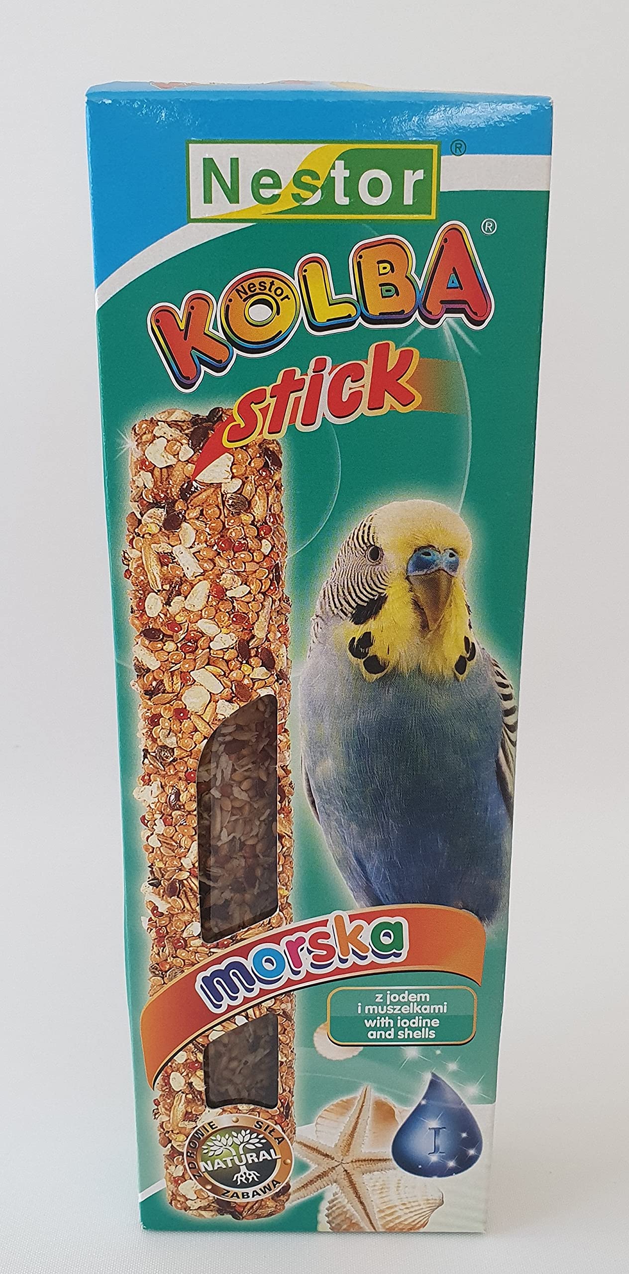 Buy 2x Budgie Sticks Sea Flavor with IODINE and SHELLS Parakeets Flask