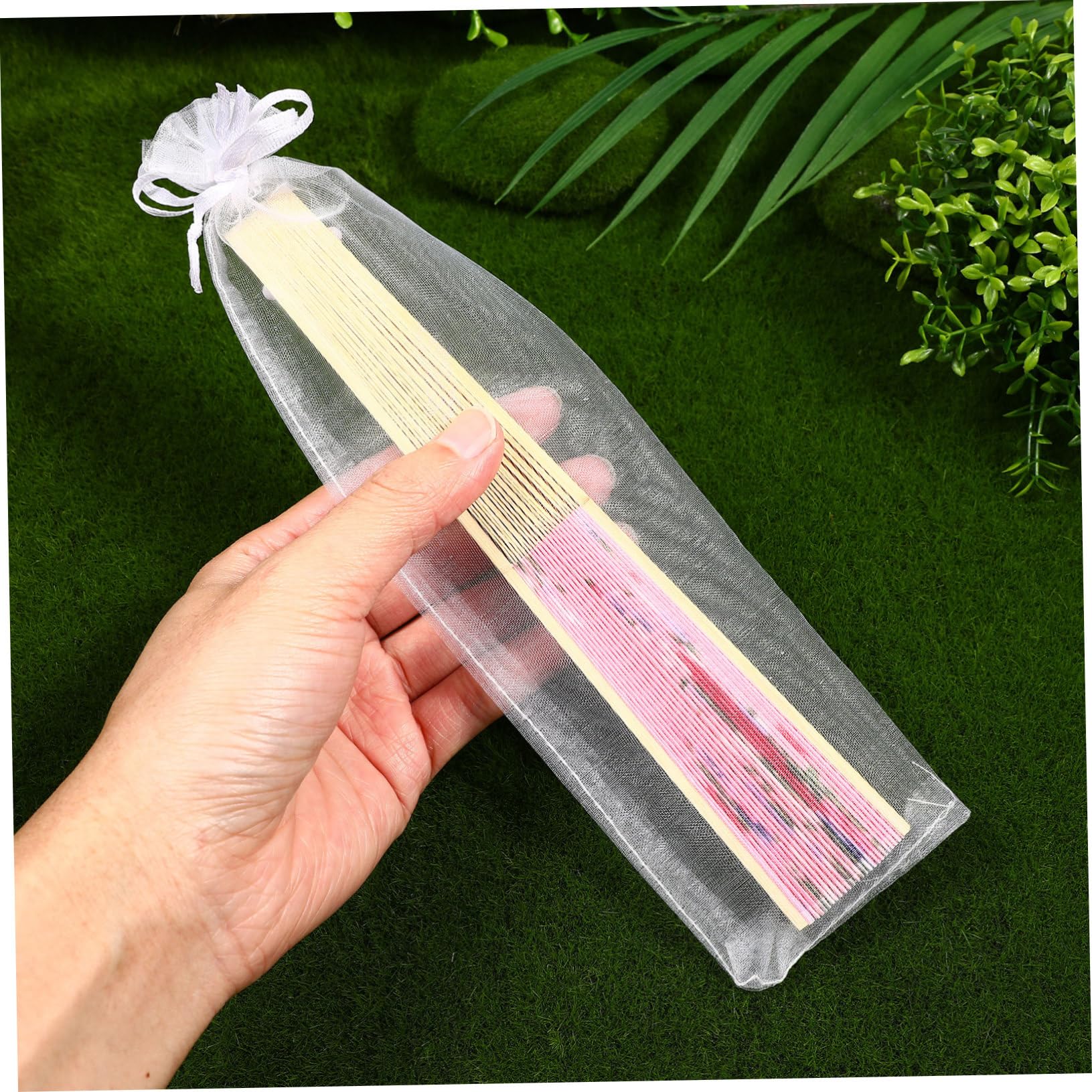 SEWOART 200stücke Organza Geschenktüten Mit Kordelzug Weiße Fächer-taschen Für Hochzeiten Partys Schmuck Und Leicht Und Langlebig Für Aufbewahrung Und Präsentation